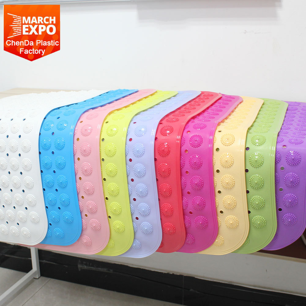 Large bathroom non-slip mat bath shower large massage floor mat with suction cup toilet toilet waterproof floor mat