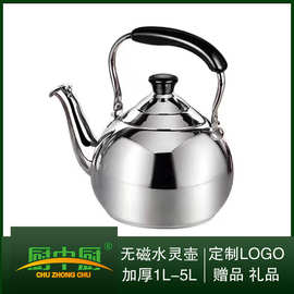 厨中厨无磁加厚电磁炉不锈钢百灵壶小茶壶带漏多用水壶规格齐全