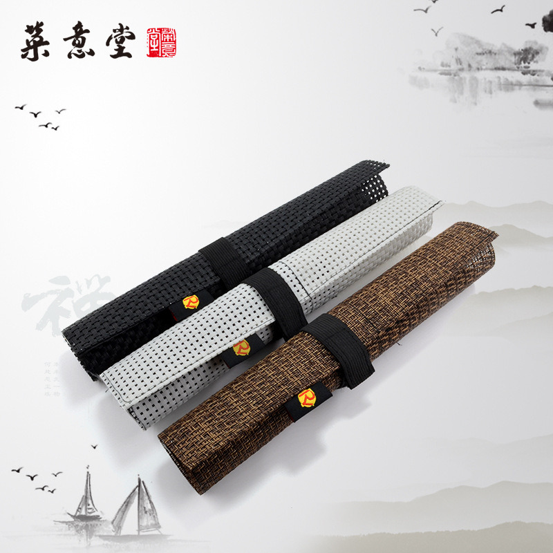 Rongyitang 2019 With cotton texture of material manual Sewing environmental protection practical Portable Tricolor Choice Pen volumes Pen curtain Pencil bag