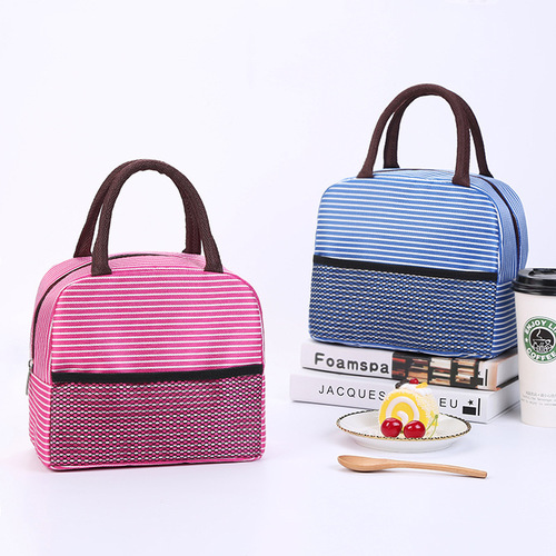 Waterproof aluminum film lunch bag, thickened thermal bag, large capacity student lunch bag, portable cold-keeping and fresh-keeping lunch box bag