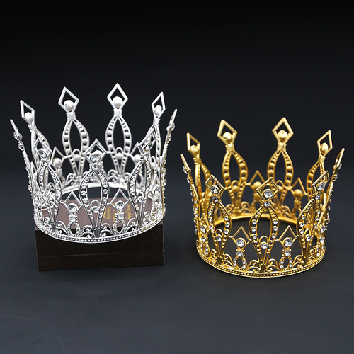 Cake baking headdress children's birthday adult full circle crown bride jewelry wedding pearl cake decoration