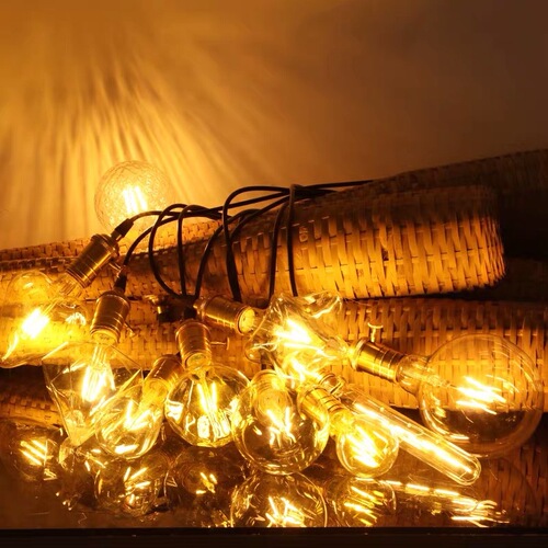 LED filament light G80 Edison LED bulb E27 screw base retro filament imitation warm light ST64 bulb glass