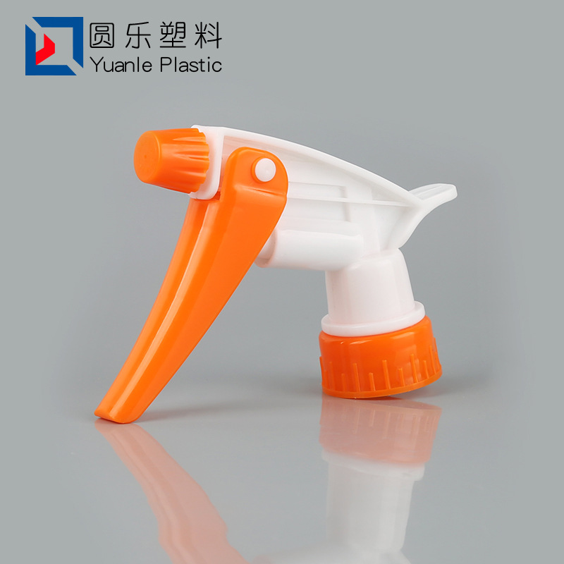 厂家供应PP塑料喷枪黄色注塑喷头消毒剂喷雾头手扣式细雾喷枪