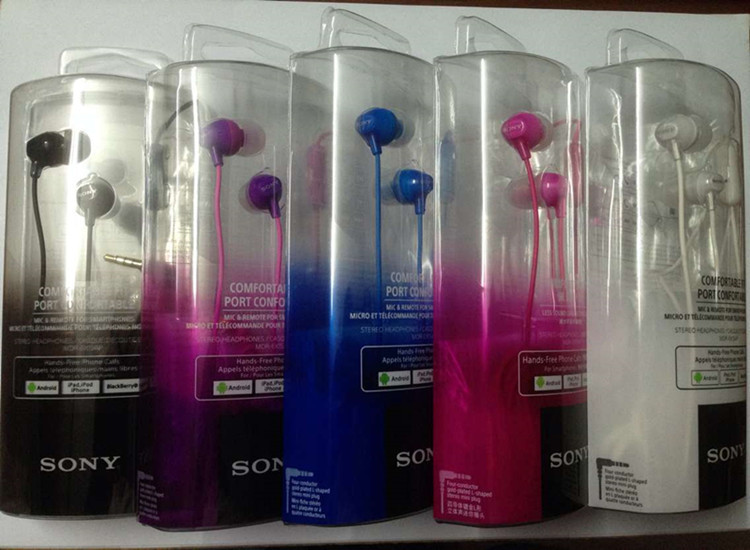 Wholesale MDR-EX15AP in-ear call headphones subwoofer line with microphone