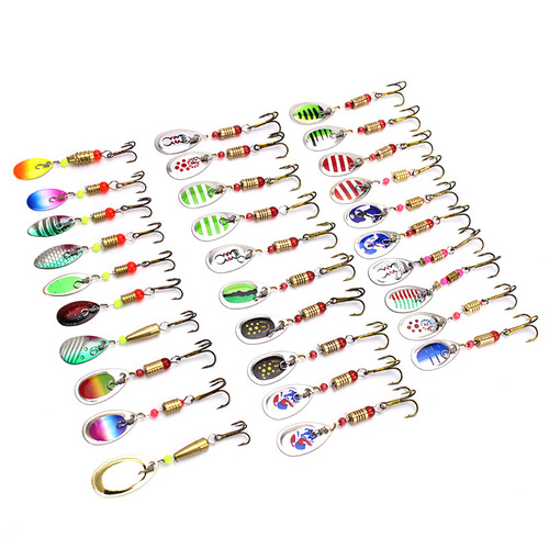 Weihe Metal Composite Rotating Sequins 31-piece Set Long-range Lure Bait Composite Iron Sheet Fishing Gear Accessories