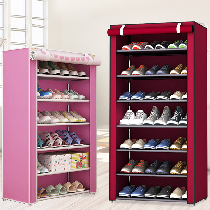 Yun Ya Xiang shoe rack simple multi-layer household economical dustproof storage space-saving shoe cabinet assembly small shoe rack wholesale