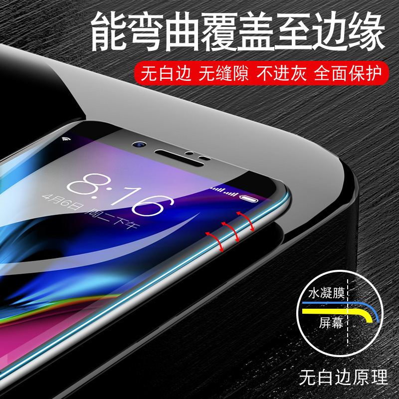 Película de hidrogel adecuada para iPhone 16, película de cobertura de pantalla completa sin borde blanco para Apple 14, película suave autoadhesiva para 15, antihuellas.