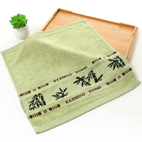 Specially supplied with bamboo fiber black ink bamboo square towel, broken square towel, soft water-absorbing kindergarten hand towel wholesale