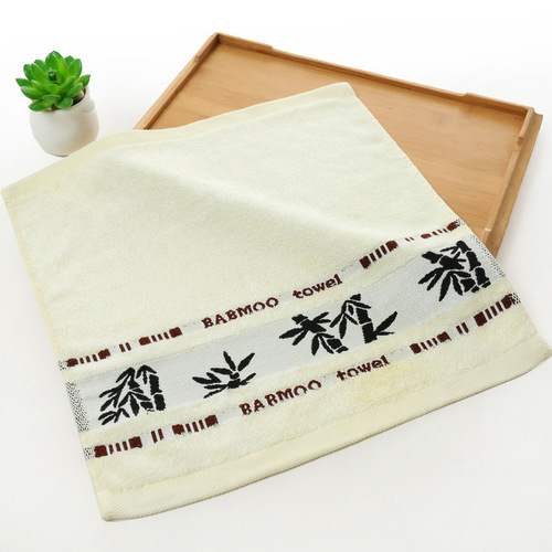 Specially supplied with bamboo fiber black ink bamboo square towel, broken square towel, soft water-absorbing kindergarten hand towel wholesale