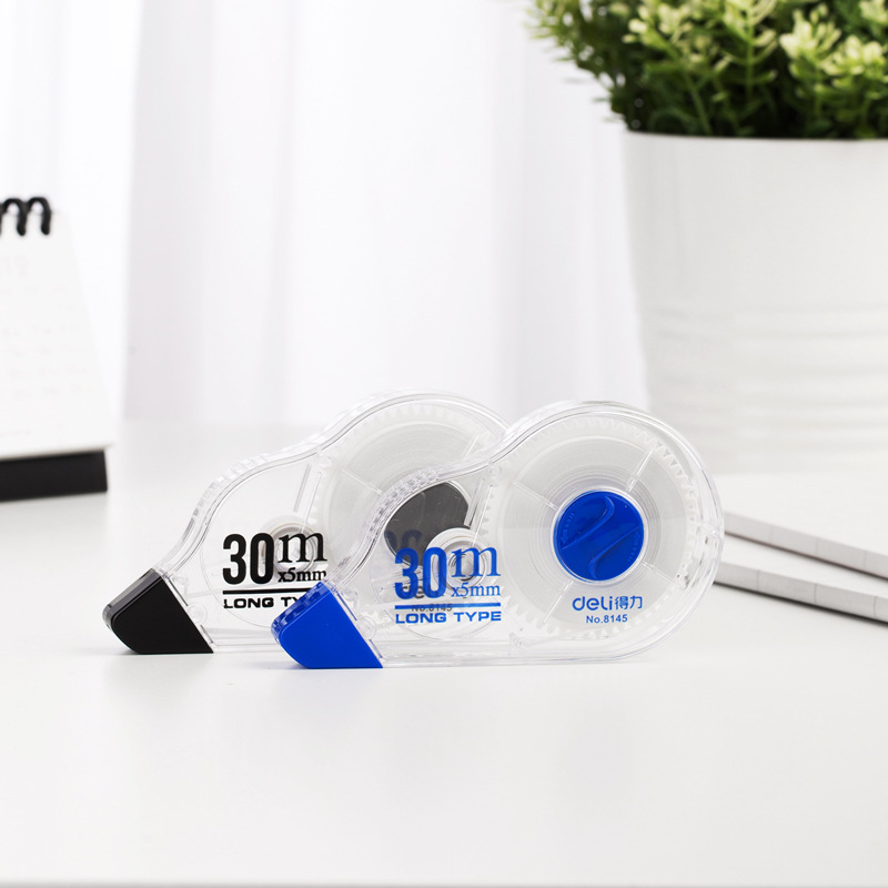 (2개) 델리 문구 수정테이프 30미터 대용량 수정테이프 수정테이프 8145 학생 사무용품