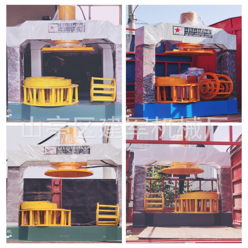 100吨实心轮胎压胎机 龙门式破碎机