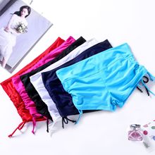 26新款外贸出口泳裤女士打底时尚大码平角运动瑜伽短裤沙滩裤抽绳