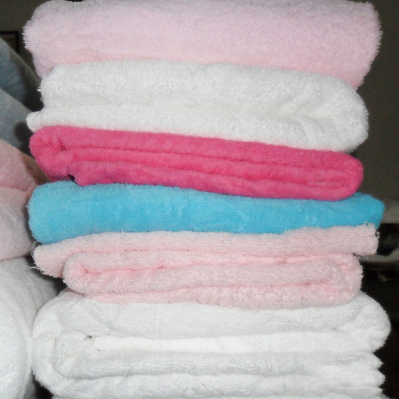 全棉割绒毛巾布料 多色强吸水酒店浴巾布料经编干发帽家居服面料