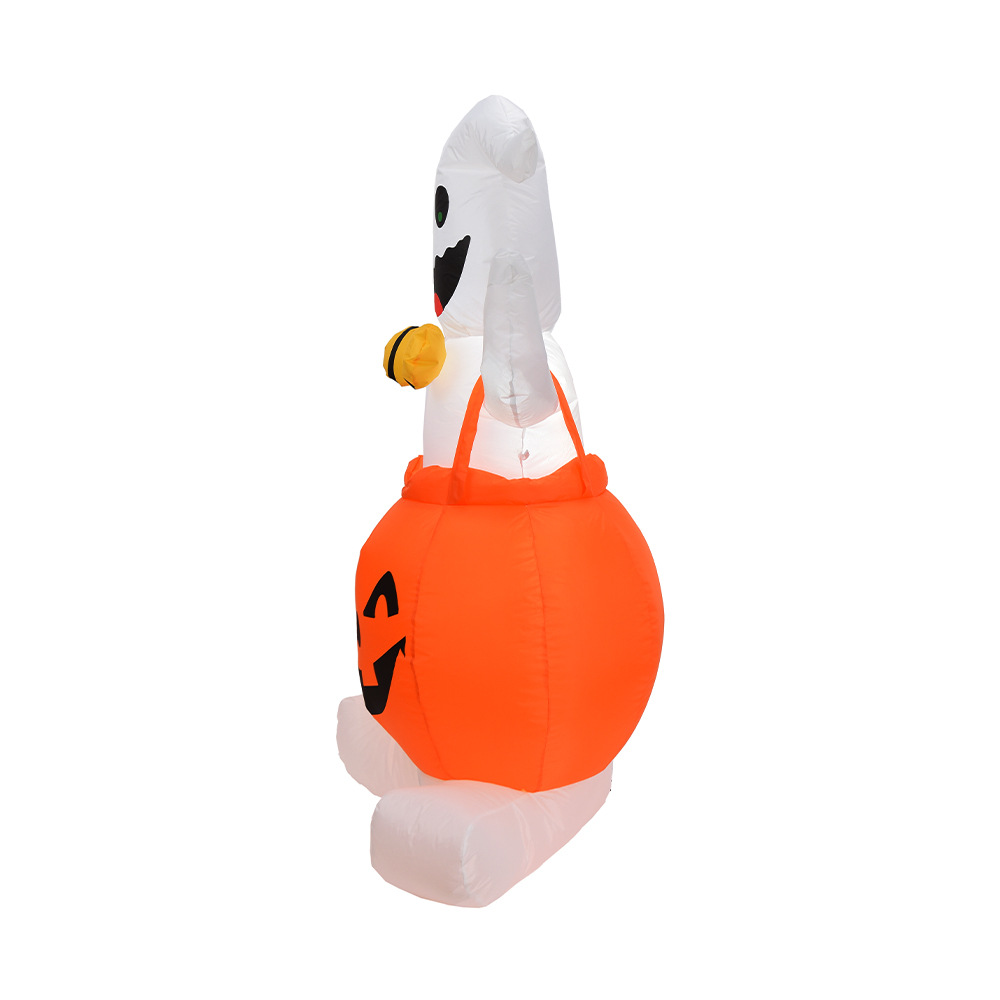 Modelo inflable de calabaza de Halloween de estilo explosivo transfronterizo con correa de 1,2 m calabaza fantasma decoración de Halloween festival de fantasmas inflable