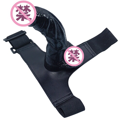 F143 Triangular Wearable Big Cute Simulation Penis Sleeve, Wearable Penis Leather Pants – Women's Lesbian Fetish Toy F19