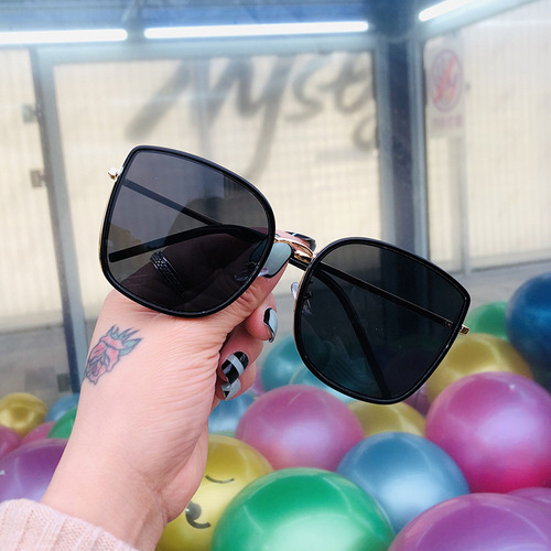 New bib polarized sunglasses Internet celebrity large square frame fashion sunglasses women ins trendy sunglasses glasses