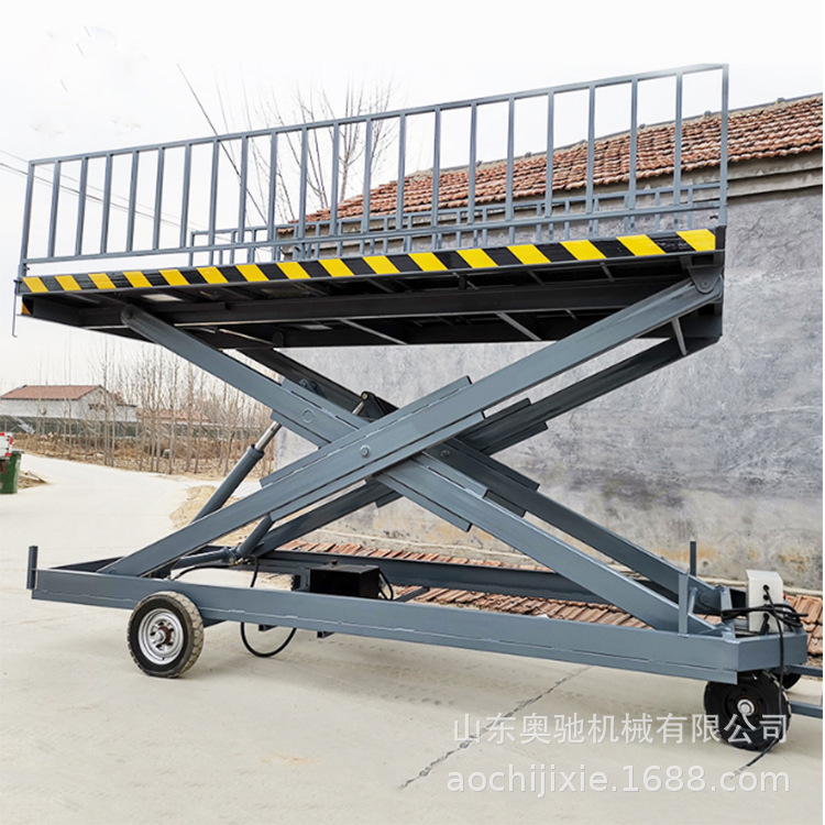 生产牲口装卸平台 全自动剪叉式电动升降卸猪台 电动液压赶猪台