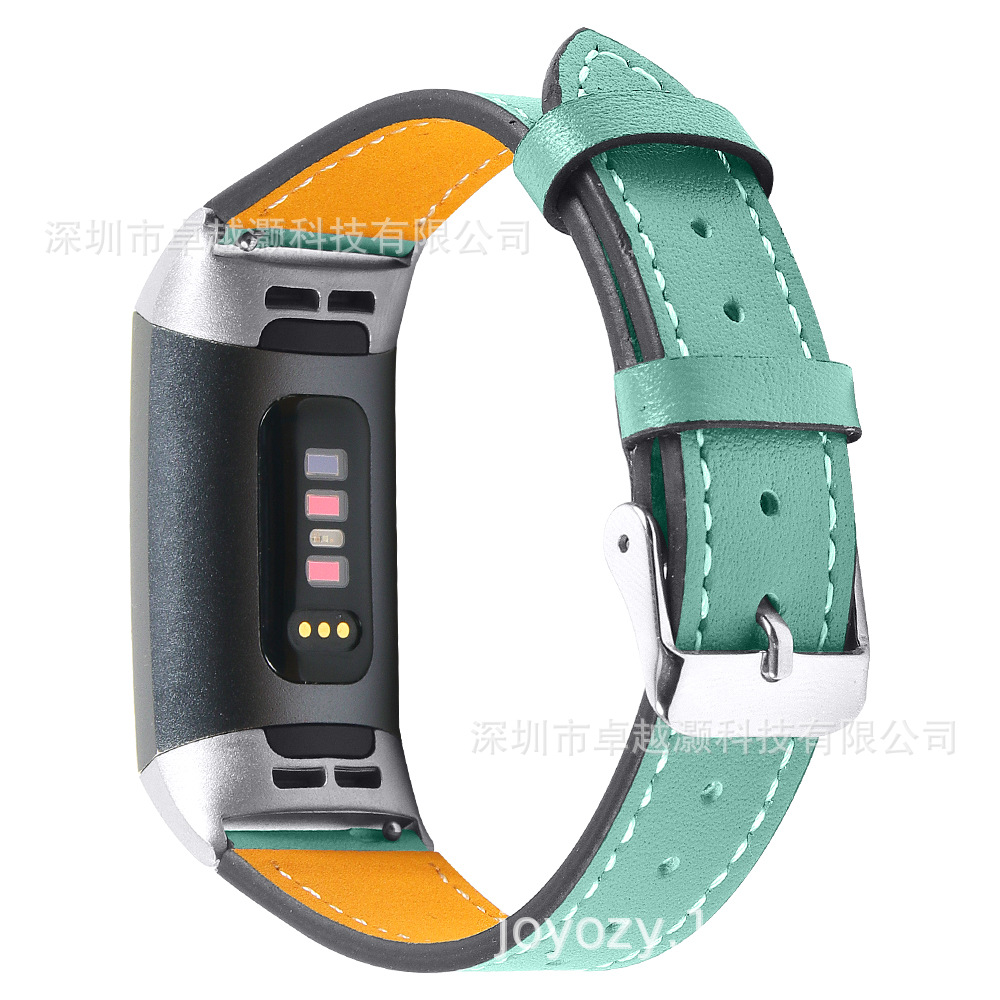 Para Fitbit charge3 reloj primera capa de cuero vaca reemplazo Correa muñeca charge3 cinturón