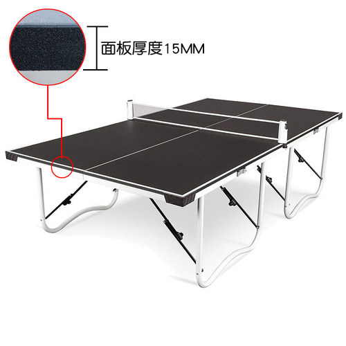 Portable, foldable, with wheels, movable standard indoor table tennis table
