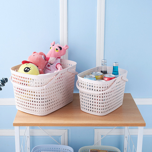 Thickened imitation rattan hand basket bathroom bath basket bath basket supermarket shopping basket toy storage basket sundry basket