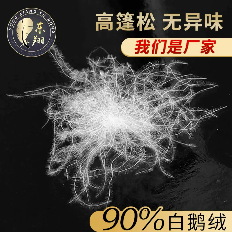 【精品鹅绒】90%大朵白鹅吊 厂家直销新国标羽绒羽毛批发价格