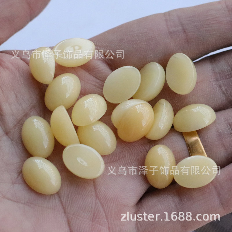Venta directa de fábrica 10*14mm superficie de anillo imitación piedra preciosa piezoeléctrica cristal parche de vidrio hecho a mano bricolaje accesorios de joyería al por mayor image 9
