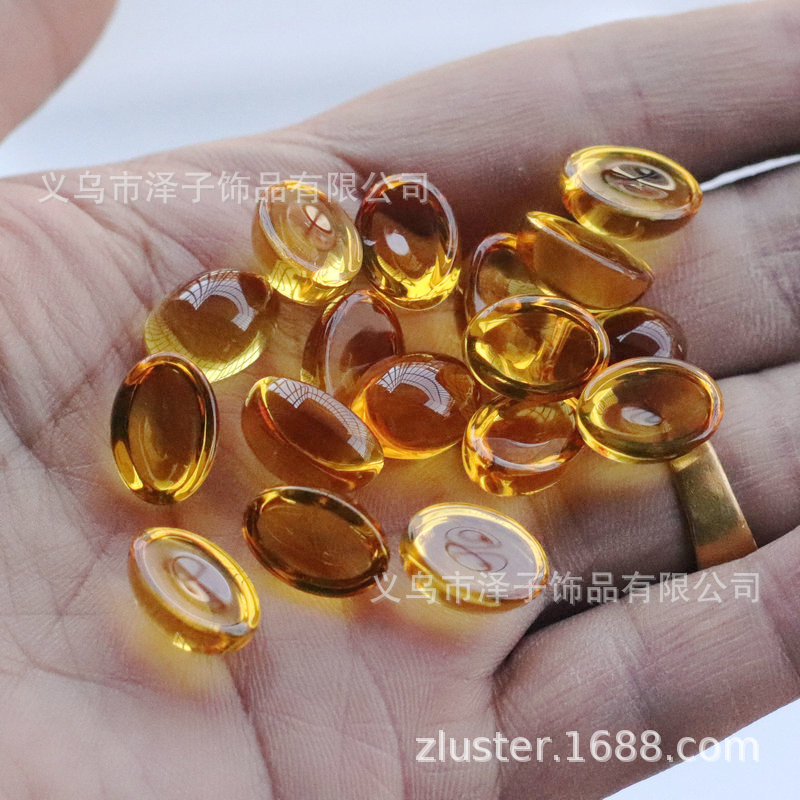 Venta directa de fábrica 10*14mm superficie de anillo imitación piedra preciosa piezoeléctrica cristal parche de vidrio hecho a mano bricolaje accesorios de joyería al por mayor image 8