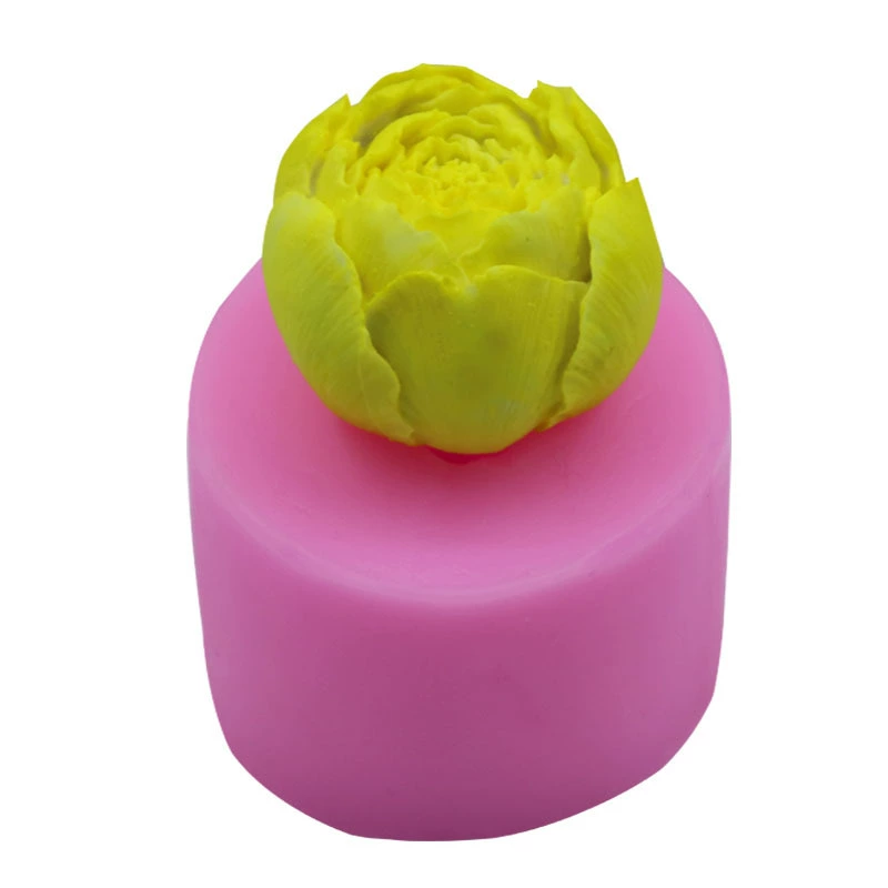 Форма для розы силиконовая, пищевой fondant и мыло, термостойкая, фуксия/белый
