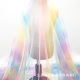 Factory wholesale rainbow 36A hexagonal mesh fabric gradient color mesh children's clothing dress pettiskirt Yarn fabric