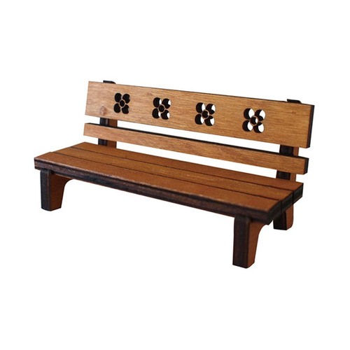 Foreign Trade Japanese Style Grocery Small Wooden Bench Zakka European Park Bench Miniature Home Decor Figure Photo Prop