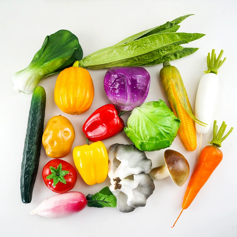 High -simulation Vegetables and Fruit set model Tudou cucumber tomatoes, corn, eggplant, carrot, pepper, cabbage cabbage