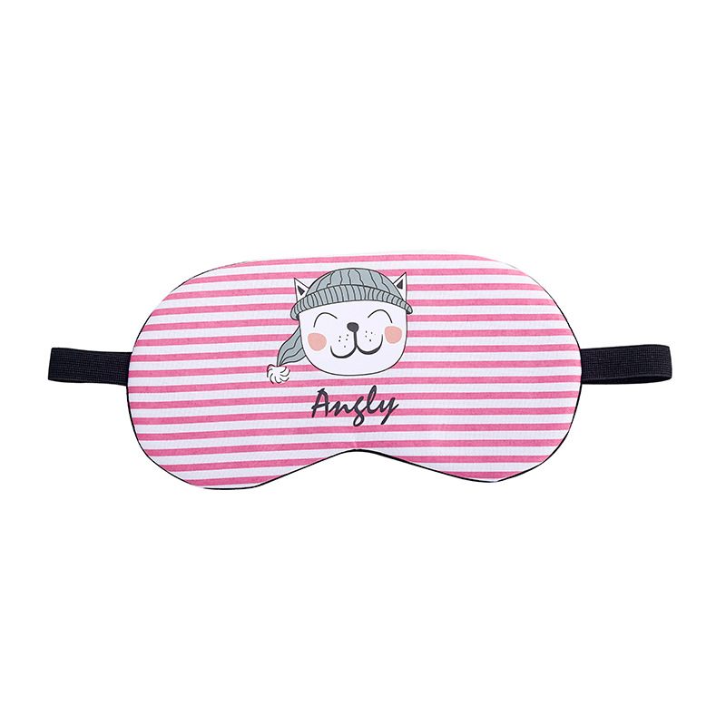 High-end Striped Sleep Eye Mask With Cooling Ice Pack For Blocking Light_voghion.com