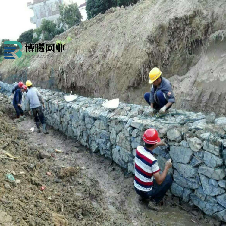 厂家供应镀锌铝合金格宾网 覆塑生态钢丝网笼 高尔凡镀锌格宾网笼