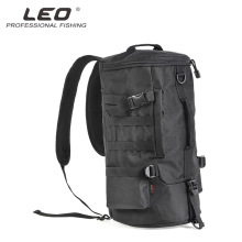 28085 LEO【圆柱形渔具背包】圆筒鱼竿包路亚户外挎包外贸跨境