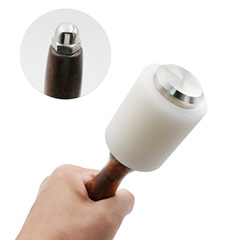 DIY wooden handle leather carving nylon hammer diamond chop punching printing carving leather carving hammer furniture installation protective hammer