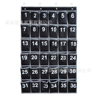 With digital mobile phone hanging bag classroom class meeting room restaurant 36 grid pocket number storage bag non-woven fabric