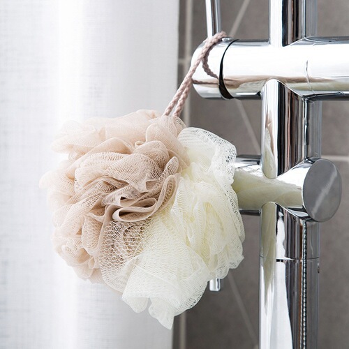 T adult bath ball, two-color splicing foaming net wholesale, elegant large bath towel, bath towel, bath towel