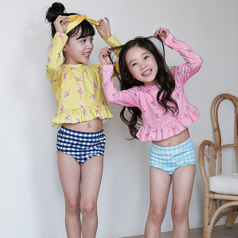 Children's split swimwear, cute keep warm long-sleeve, princess style 5