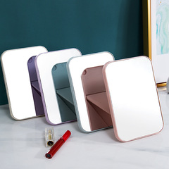 Foldable minimalist square vanity mirror with high quality single surface dressing table mirror princess mirror