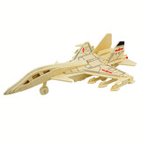 Деревянный трехмерный истребитель, деревянная головоломка, интеллектуальная игрушка, в 3d формате, DIY