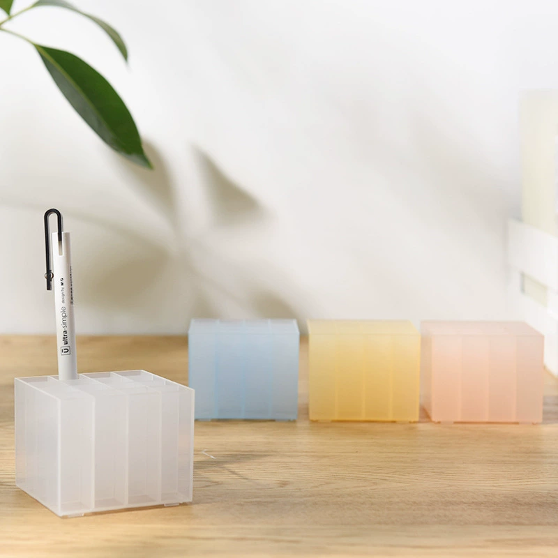 Cute matte plastic universal pens holder, storage system, writing brush, handmade