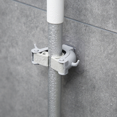 Multi-functional traceless horn mop clip hook without drilling Patented mop holder for broom holder wall-mounted bathroom
