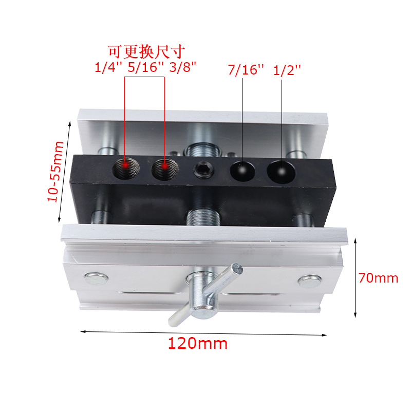 Agujero recto localizador placa de madera Conexión de perforación localizador vertical de perforación accesorio redondo de madera pin localizador