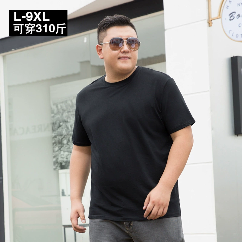 Футболка с короткими рукавами для мужчин 2019 толстый с круглым вырезом из хлопка топ летом