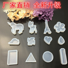 Poppies Crystal Drop Glue Pendant Silicone Mold Hanging Decor DIY Unicorn Deer Iron Tower Resin Mold 