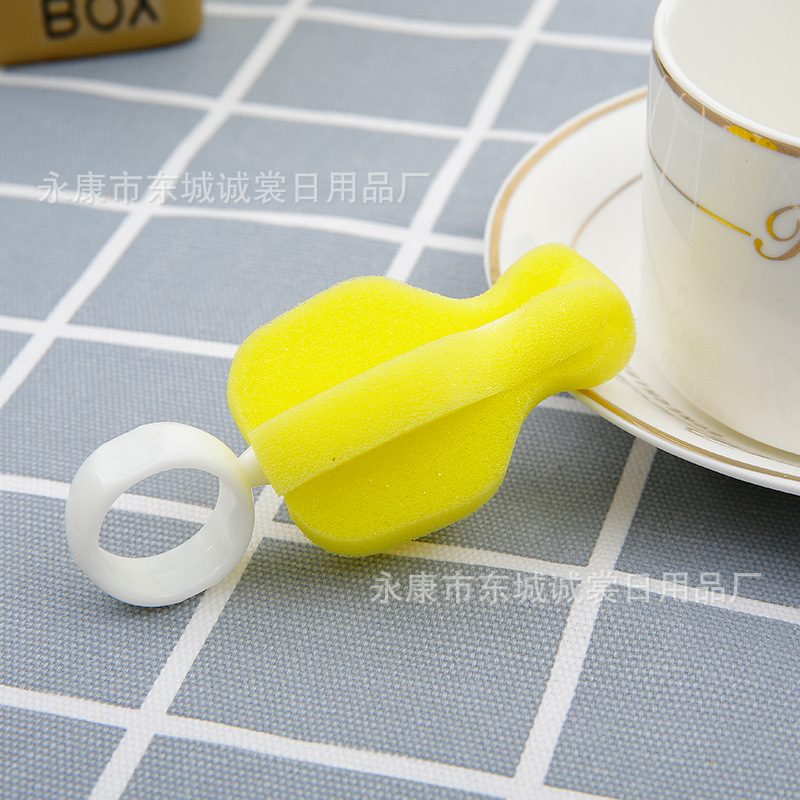 Factory wholesale bottle nipple brush high density sponge nipple brush no dead angle cleaning brush spot independent packaging