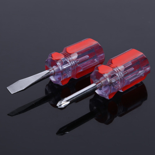 Wholesale multi-specification crystal handle screwdrivers, cross-shaped flat screwdrivers, plum blossom flat mouth household mini screwdrivers