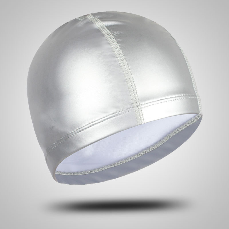 Gorro de natación hombres y mujeres profesional PU recubrimiento impermeable protección del oído Pelo Largo grande adulto caliente primavera sombrero al por mayor