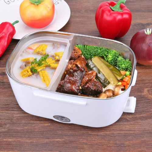 Home and Car Electric Heating Insulated Heating Lunch Box, Dual-Purpose for Home and Car, Two-in-One Plastic and Stainless Steel, Plug-in Home Appliance Gift