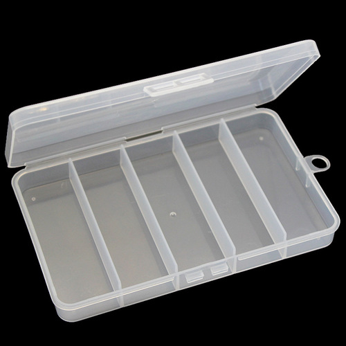 Manufacturer wholesale Leah bait box double buckle five grid box set bait box ABS plastic fishing gear box accessories box
